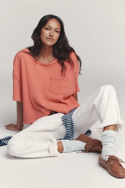 Pilcro Short-Sleeve Waffle Tee