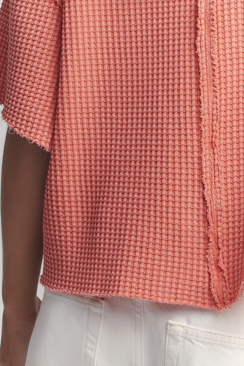 Pilcro Short-Sleeve Waffle Tee