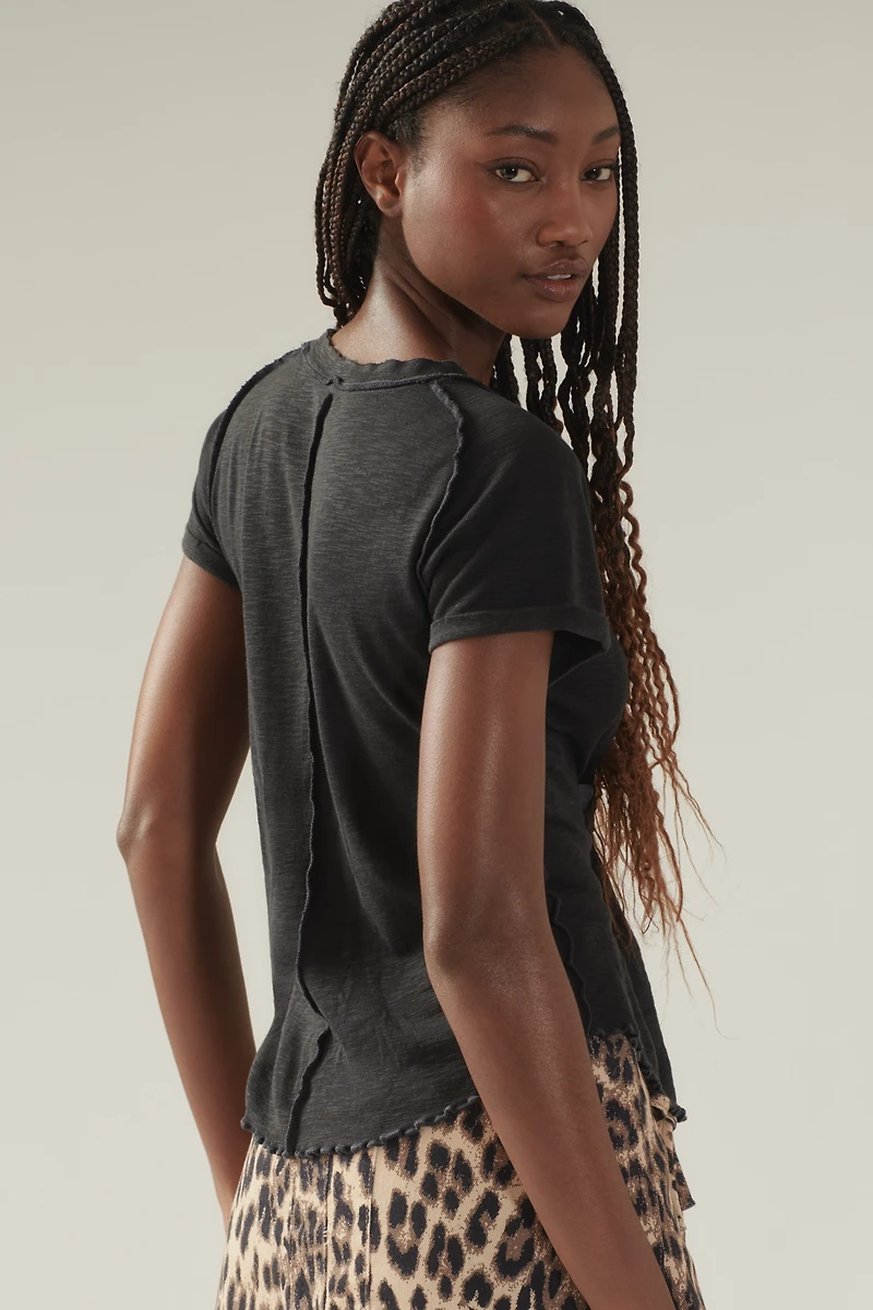 Pilcro Rolled-Sleeve Raglan Tee
