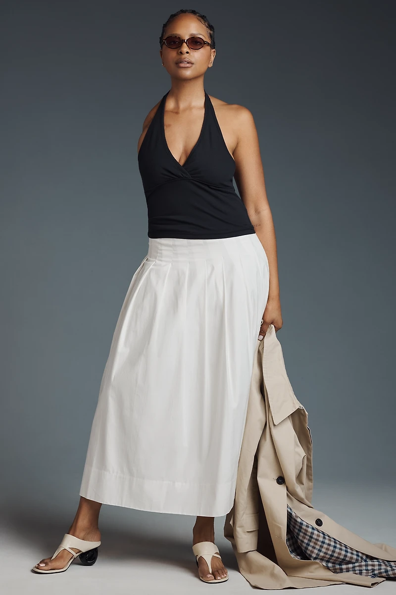 Pilcro Twist-Front Halter-Neck Top