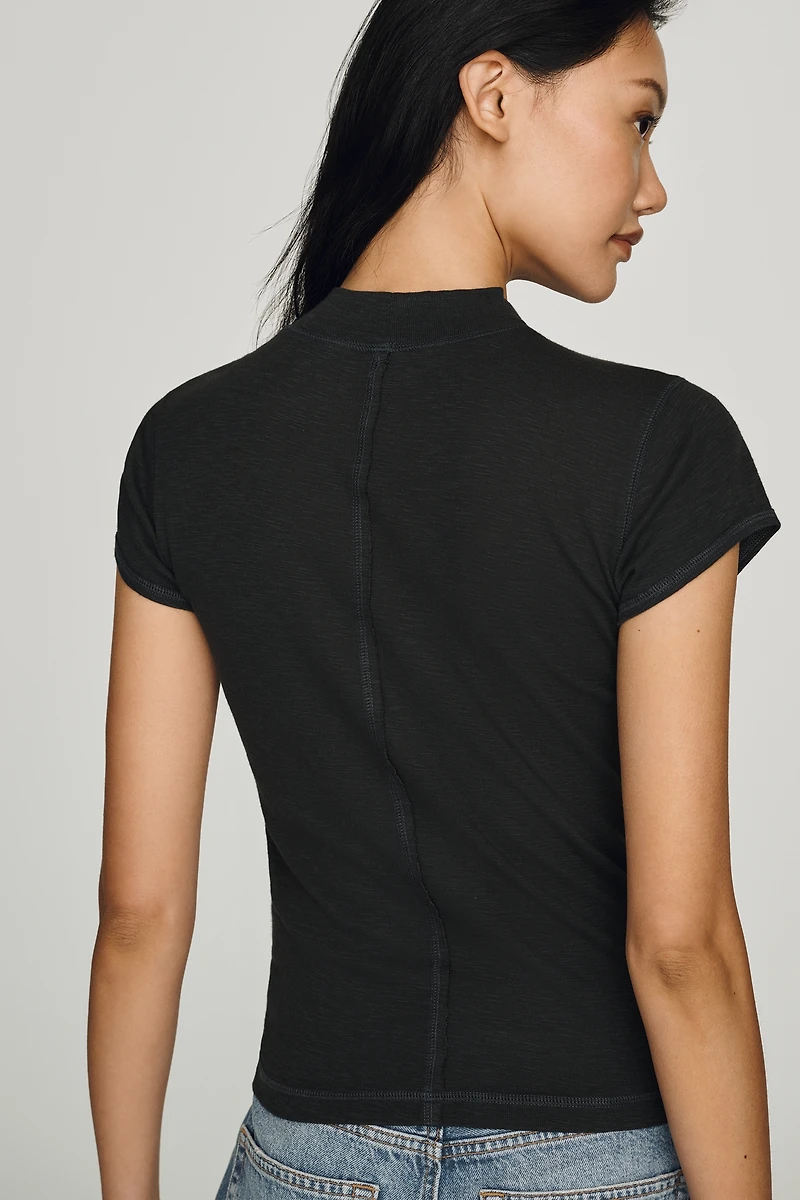 Pilcro Cyris Cotton Modal Turtleneck Tee