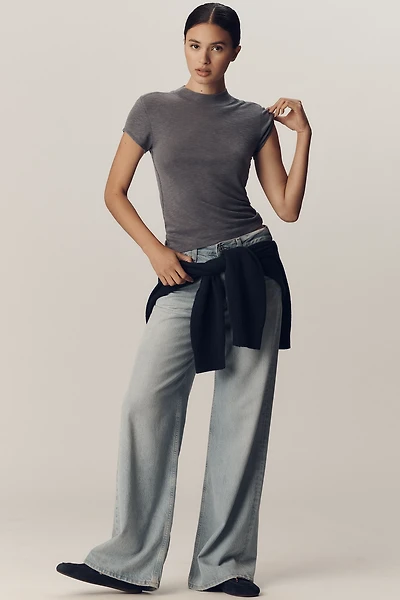 Pilcro Turtleneck Cotton Tee