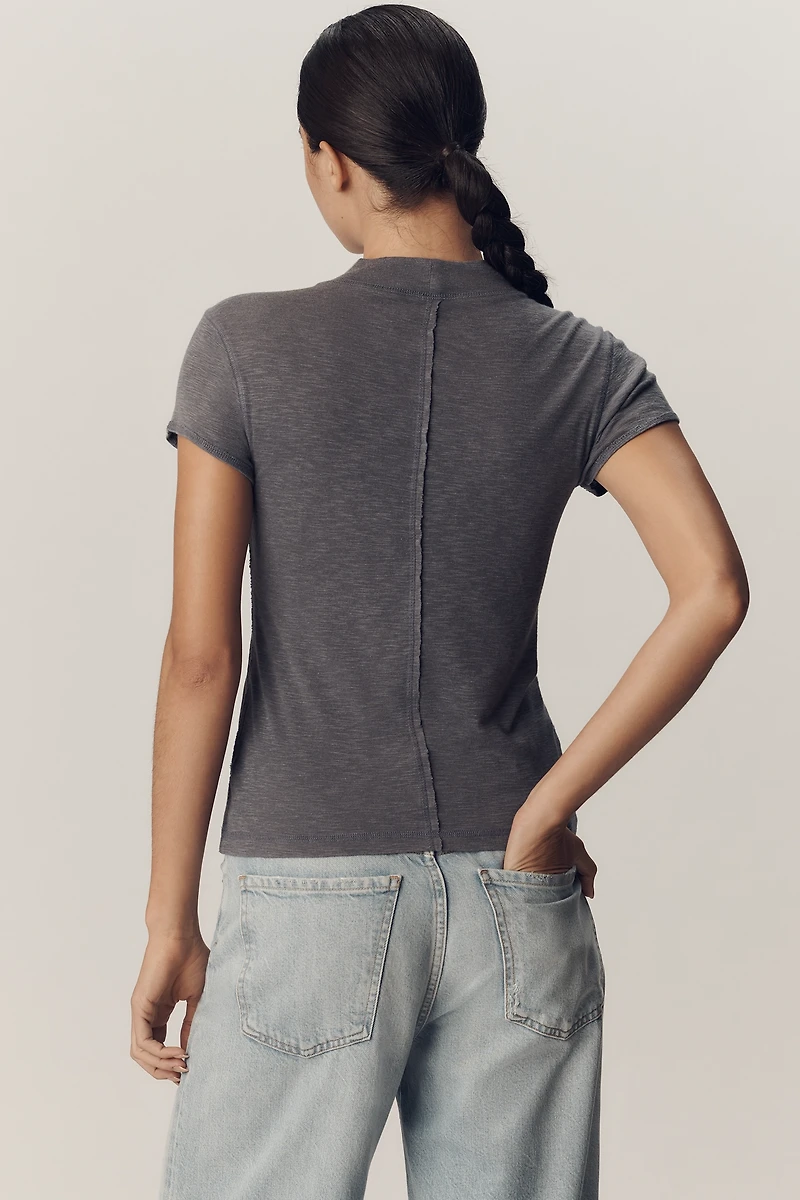 Pilcro Turtleneck Cotton Tee