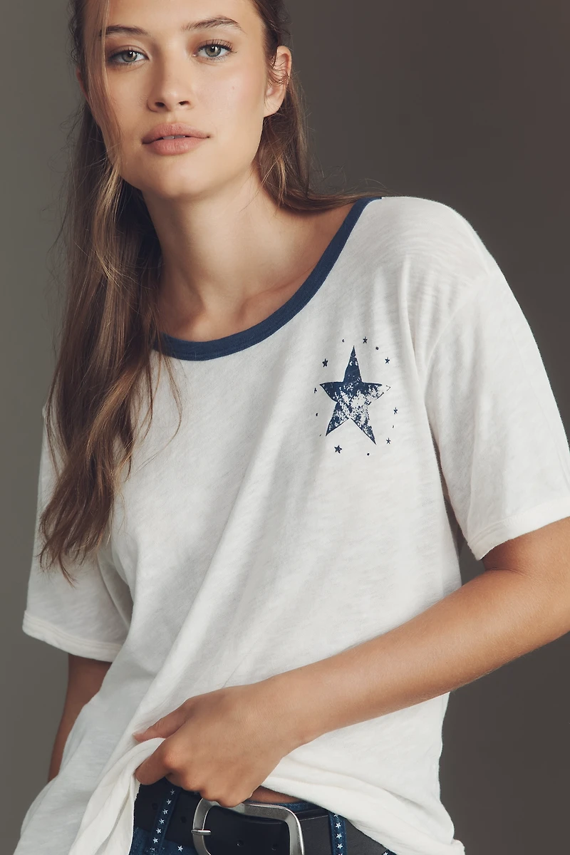 Pilcro Cotton Graphic Tee