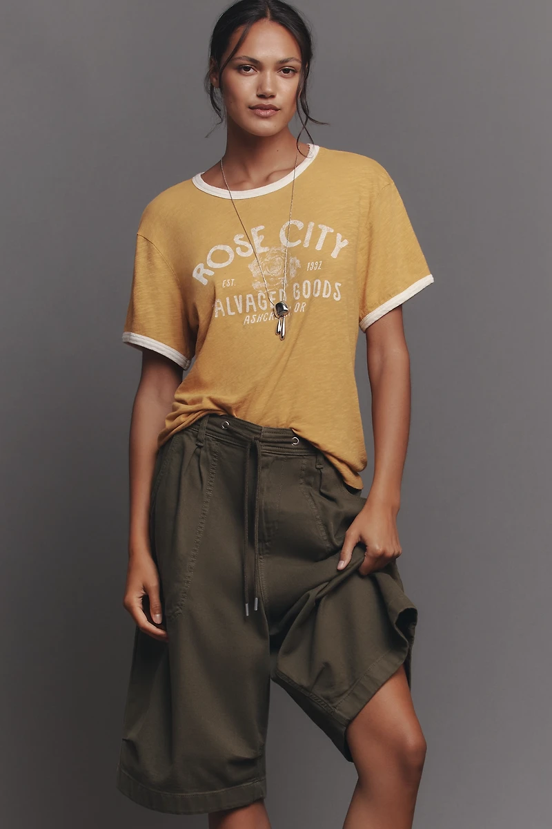 Pilcro Short Sleeve Graphic Knit Top