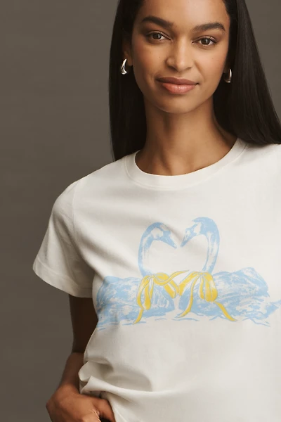By Anthropologie Swan Graphic Tee