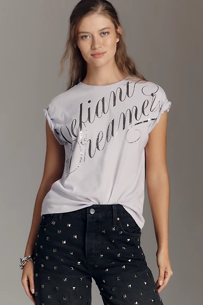 By Anthropologie Foil Graphic Muscle Tee