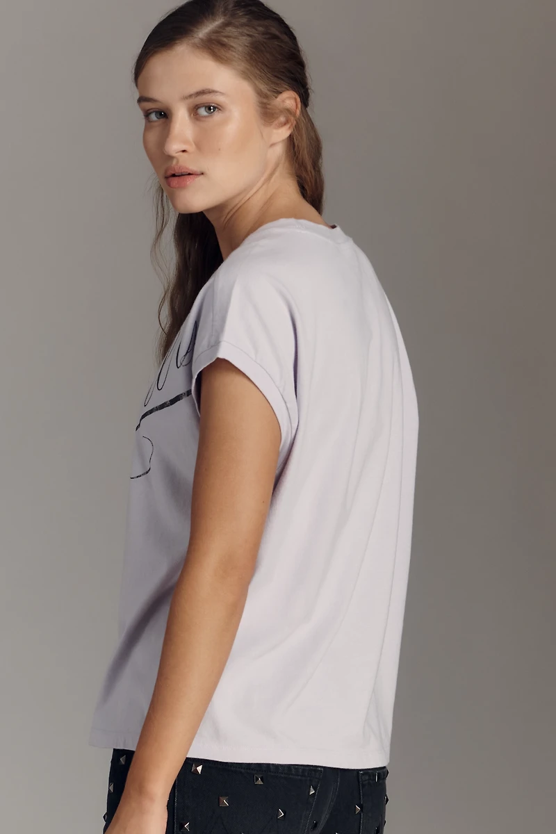 By Anthropologie Foil Graphic Muscle Tee