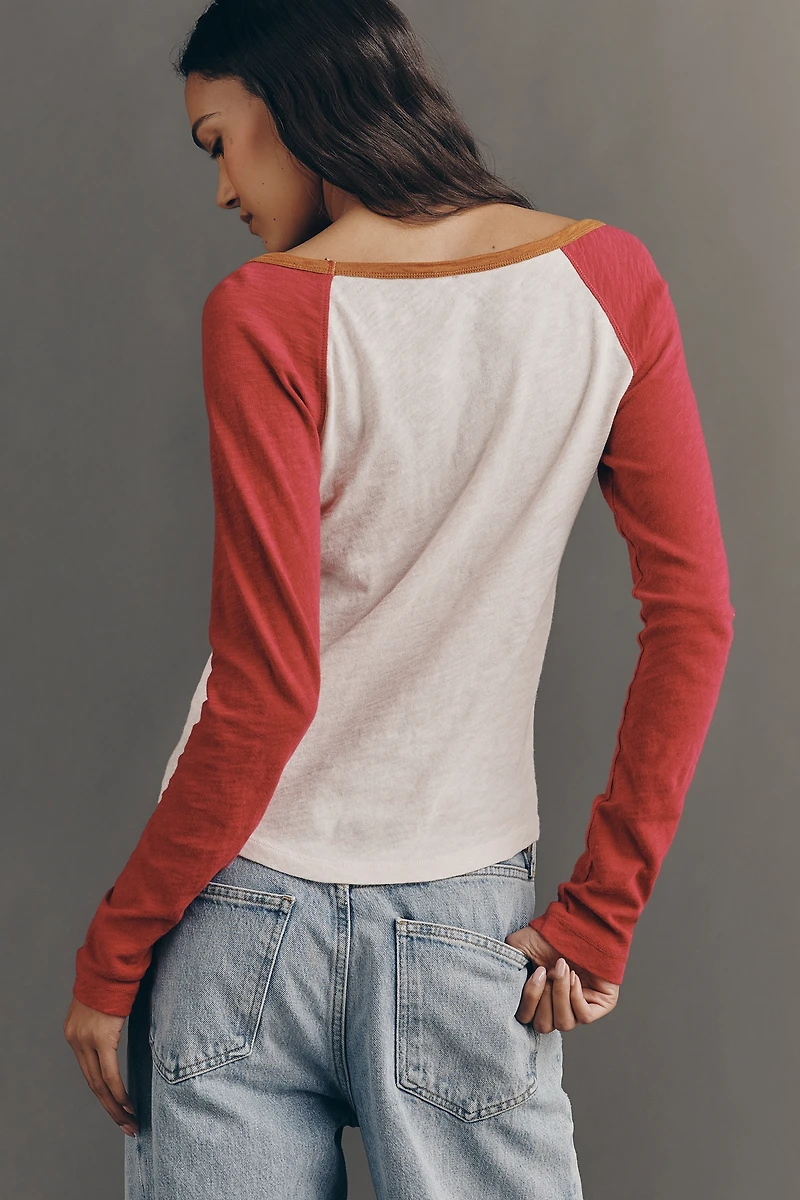 Pilcro Heritage Ringer Long-Sleeve T-Shirt