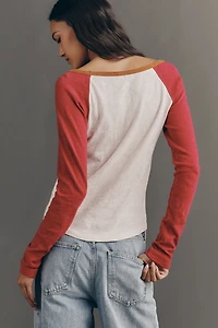 Pilcro Heritage Ringer Long-Sleeve T-Shirt