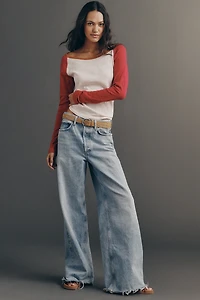 Pilcro Heritage Ringer Long-Sleeve T-Shirt