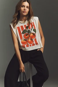 Maeve Cotton Graphic Muscle Tee