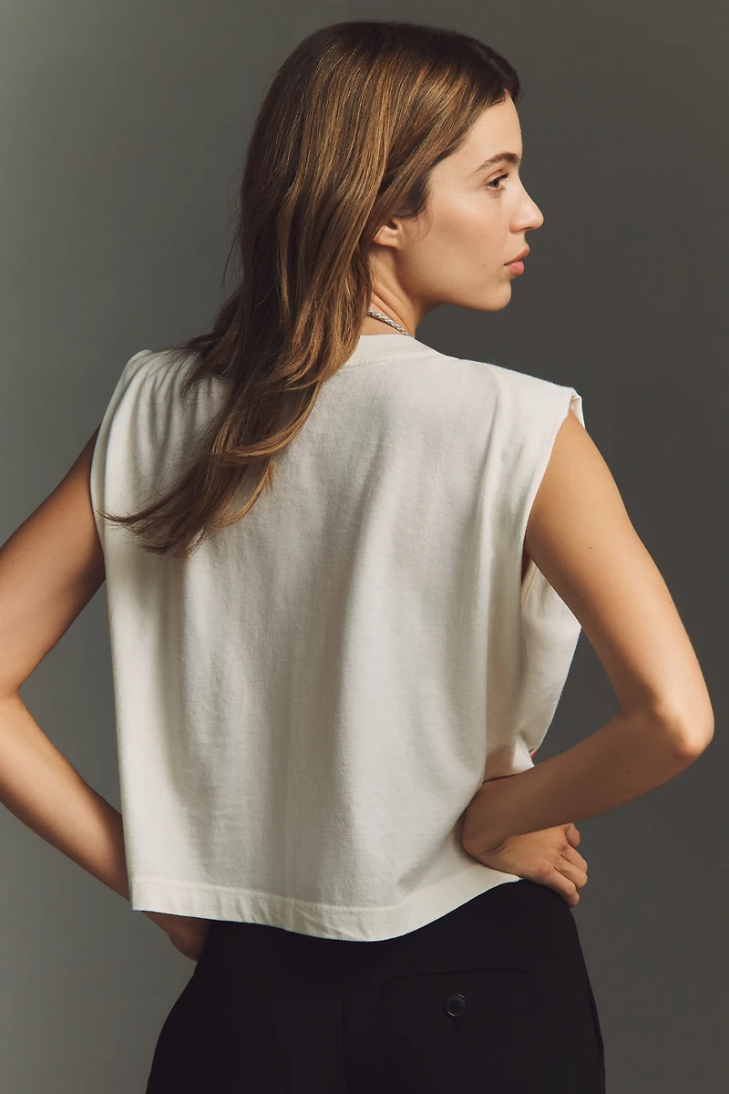 Maeve Cotton Graphic Muscle Tee