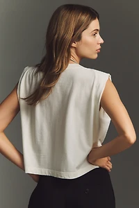 Maeve Cotton Graphic Muscle Tee