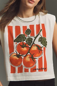Maeve Cotton Graphic Muscle Tee