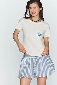 Maeve Blueberry Pocket Tee