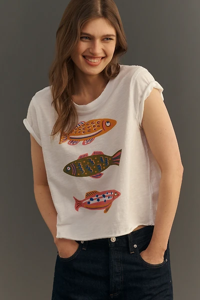 Maeve Cotton Fish Graphic Tee