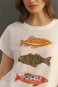 Maeve Cotton Fish Graphic Tee