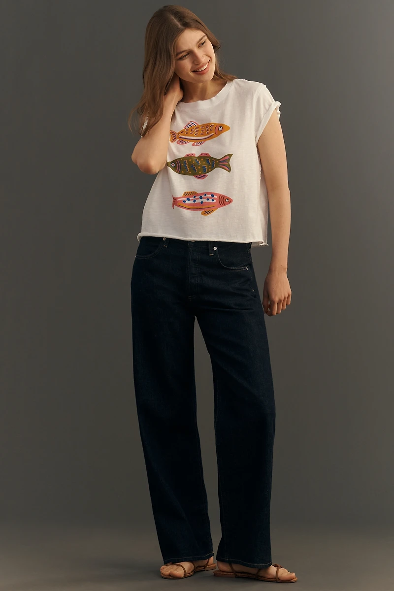 Maeve Cotton Fish Graphic Tee