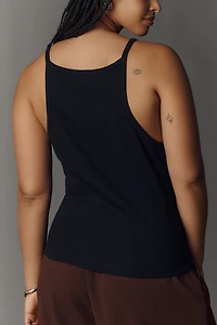Sunsette Ribbed Strappy Tank by Pilcro