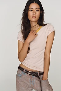 Pilcro Cotton Slim Sporty Tee