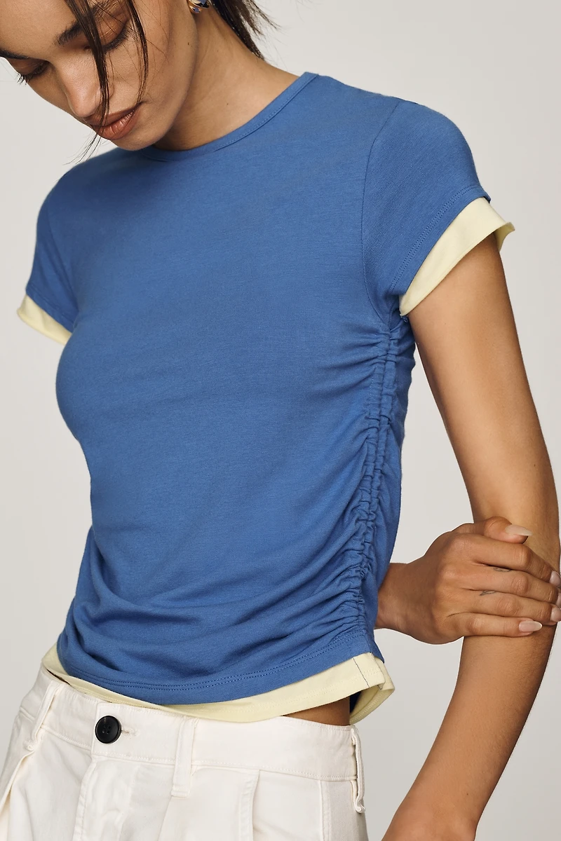 By Anthropologie Evan Cinched Baby Tee