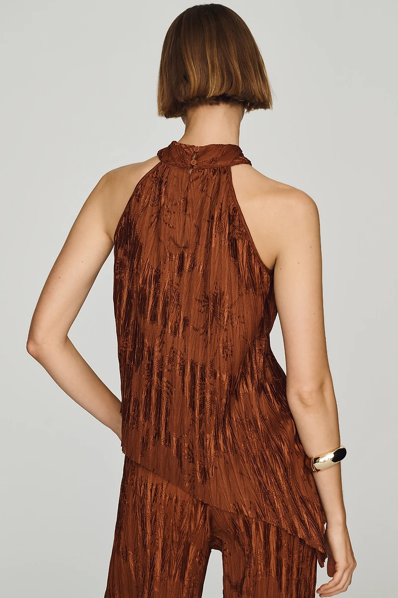 Maeve Asymmetric Mock-Neck Tank
