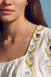 By Anthropologie Crop Swing Top