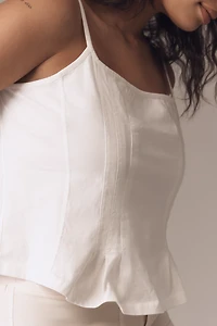 Pilcro Pintuck Square-Neck Tank Top