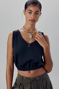 Pilcro V-Neck Bubble Muscle Tank