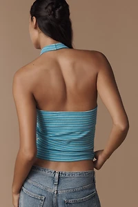 Pilcro High Tide Halter V-Neck Top