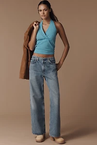 Pilcro High Tide Halter V-Neck Top