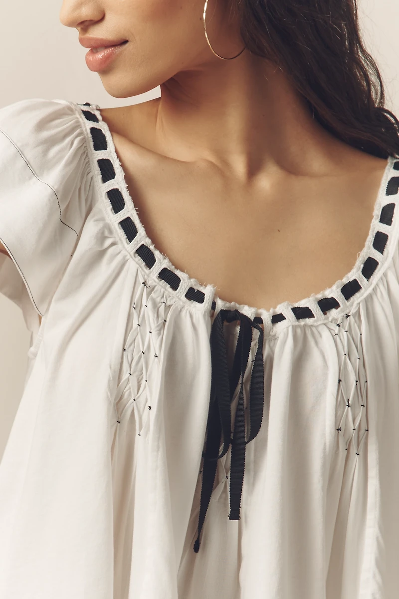 By Anthropologie Cotton Swing Blouse