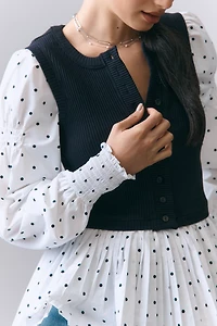 By Anthropologie Layered Twofer Long-Sleeve Top