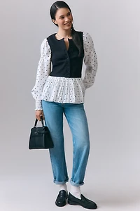 By Anthropologie Layered Twofer Long-Sleeve Top