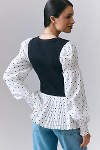 By Anthropologie Layered Twofer Long-Sleeve Top