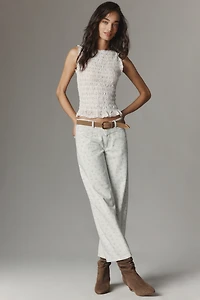 RAISONNEL Cotton Smocked Sleeveless Top