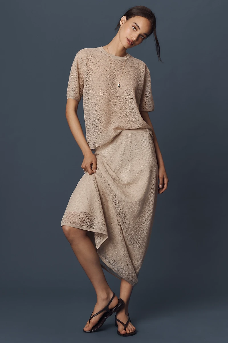 Theory Floral Lace Pullover Top