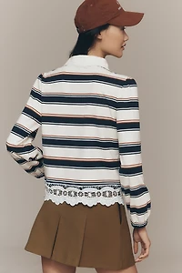 & Layered Lace Rugby Top