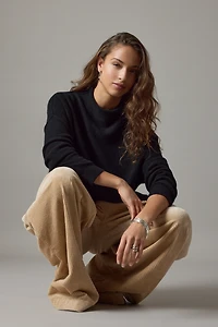 The Alani Cashmere Mock-Neck Sweater by Pilcro