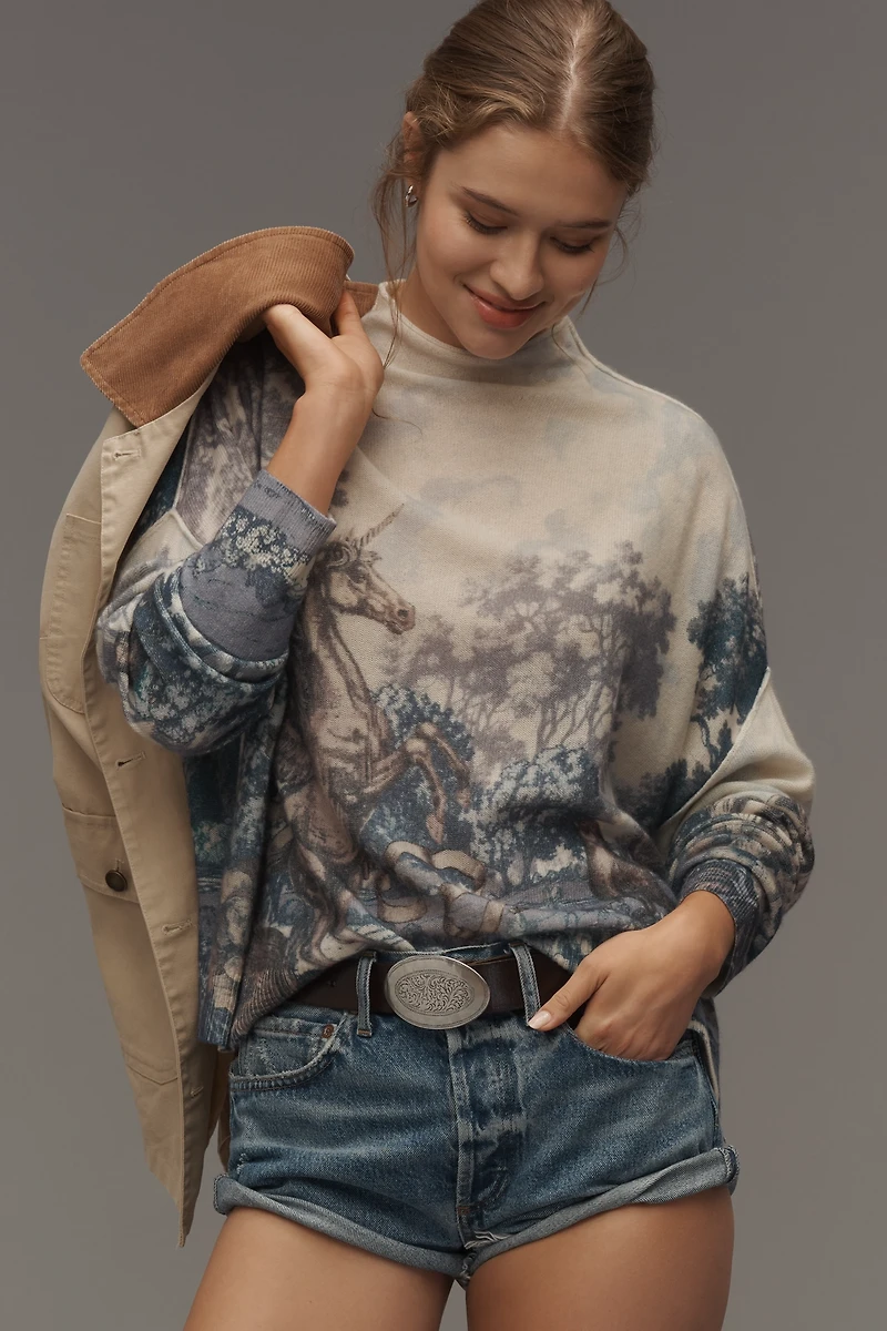The Alani Cashmere Mock-Neck Sweater by Pilcro