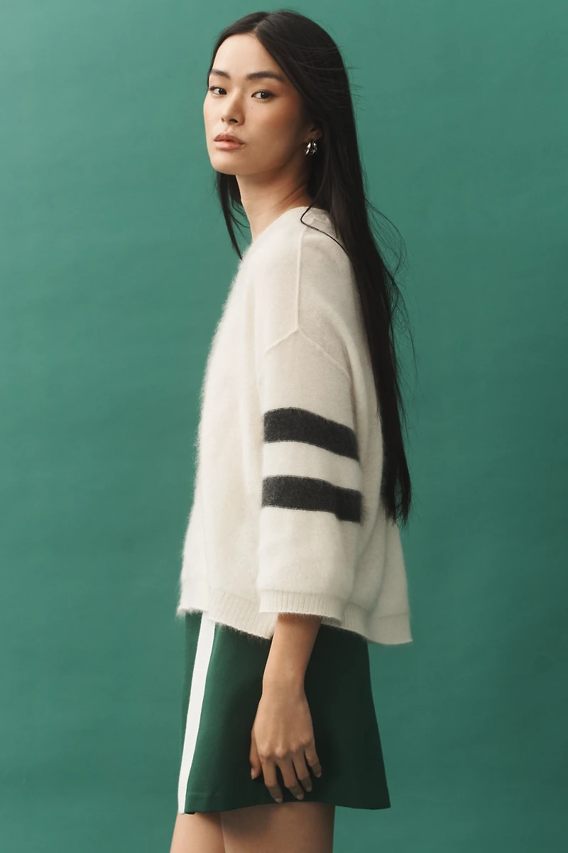 Pilcro Brushed Cashmere Boxy Crop Sweater
