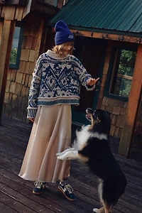 Pilcro Relaxed Roll-Neck Sweater