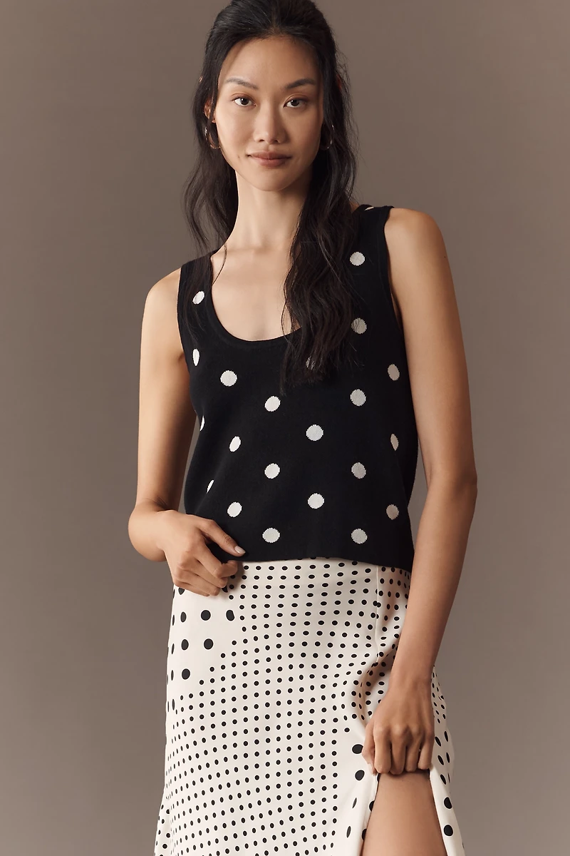 English Factory Polka Dot Sweater Tank