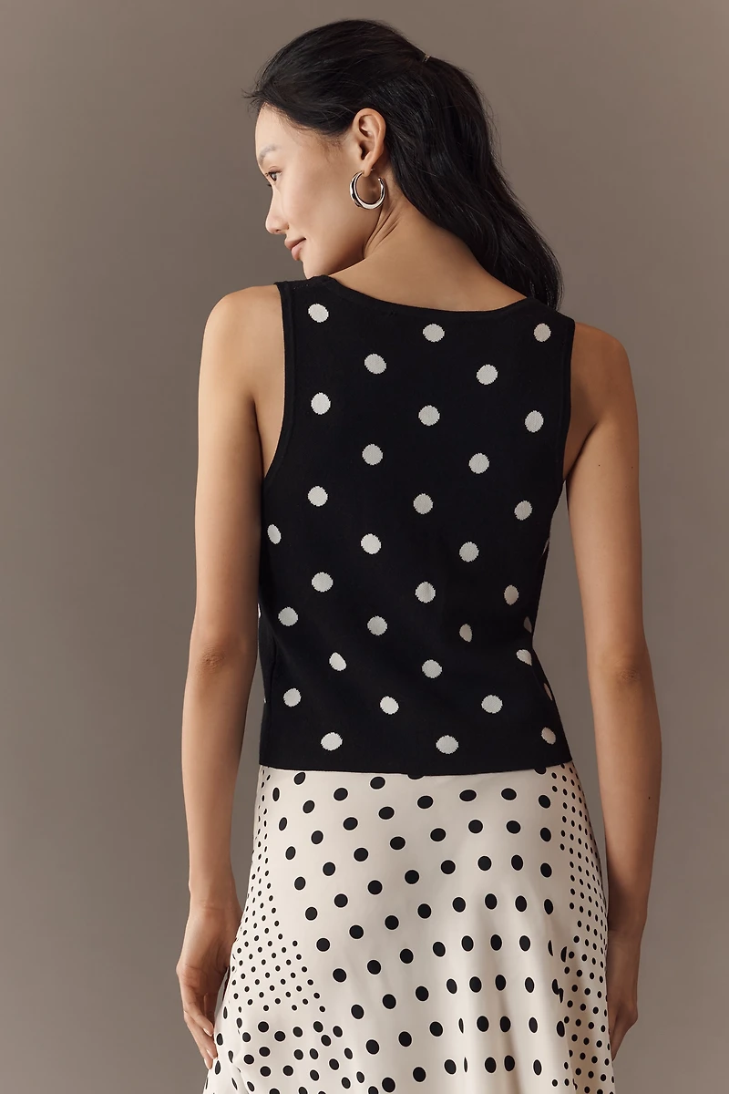 English Factory Polka Dot Sweater Tank