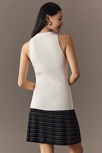 English Factory V-Neck Ribbed Cardigan Sweater Tank
