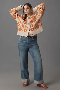 Maeve Graphic Intarsia Cardigan Sweater