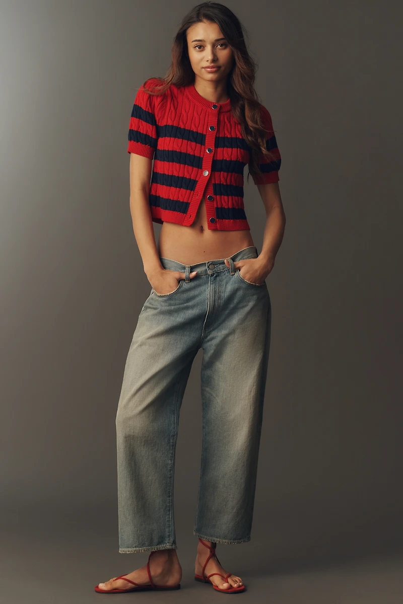 525 Tallulah Cotton Puff-Sleeve Cardigan