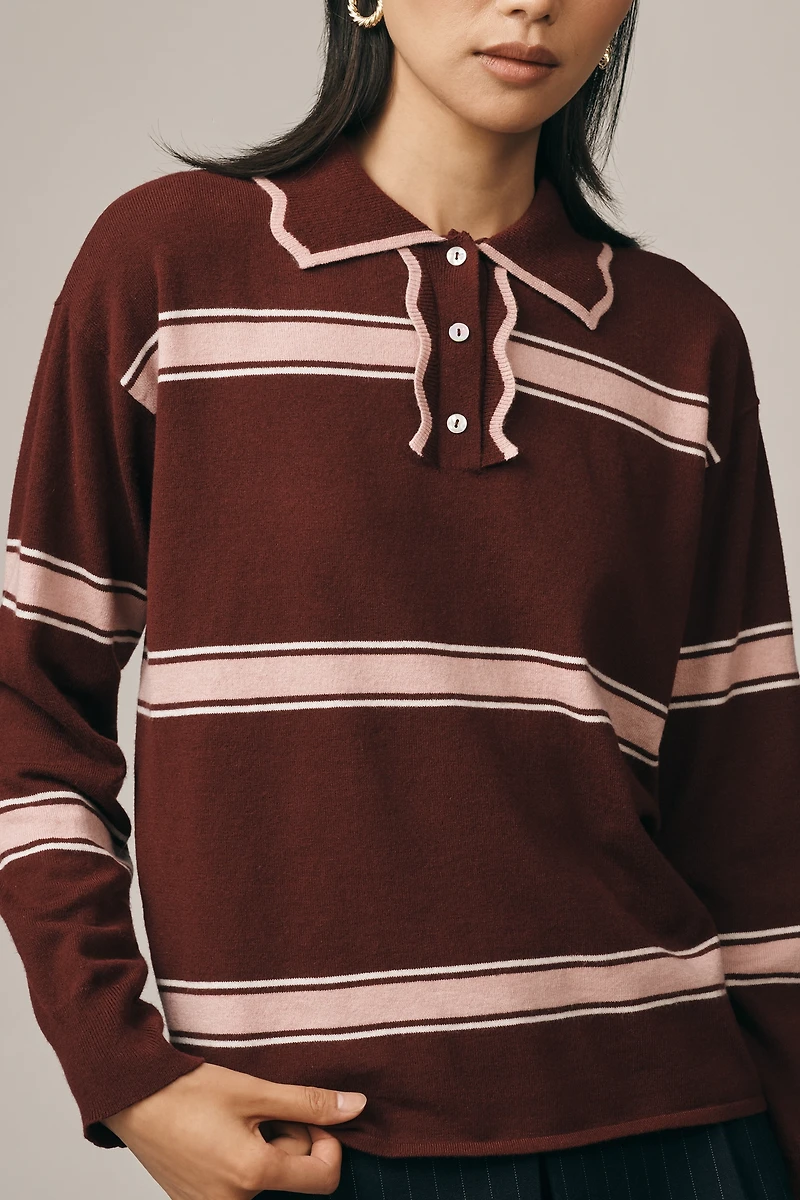 Design History x Maeve Scallop-Collar Sweater