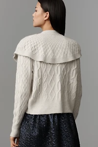 Design History Cable-Knit Cape Cardigan Sweater